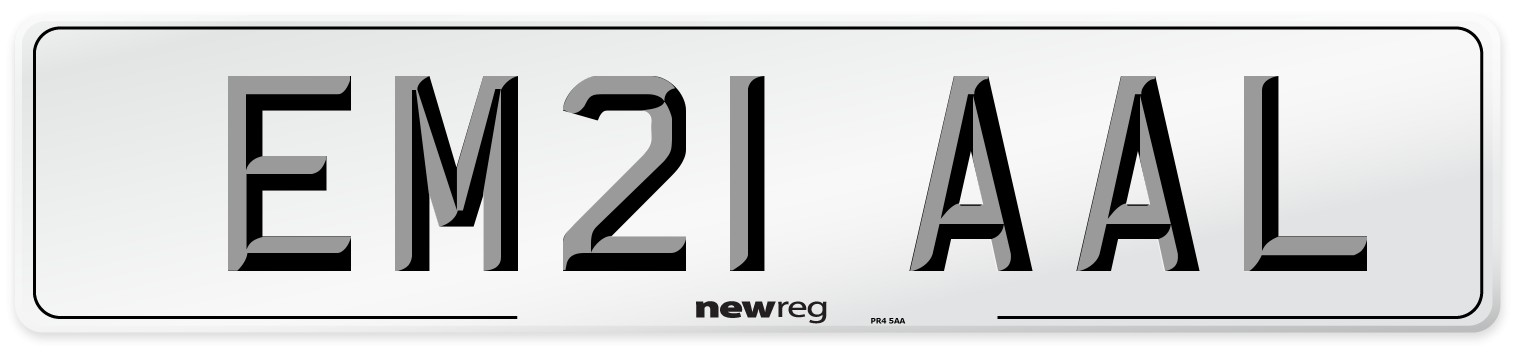 EM21 AAL Number Plate from New Reg